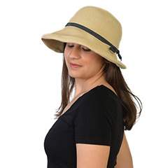 Thin paper braid Hepburn wind curly straw hat