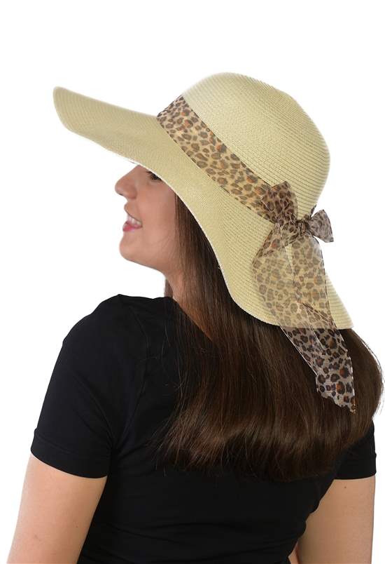 Bridge visor bowknot foldable sun hat straw hat material