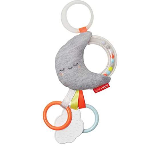 Silver Lining Cloud Rattle Moon Stroller Bar