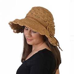 Large-brimmed python bow knot foldable straw hat 