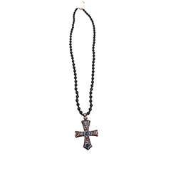 A Necklace with a cross unfolding 
